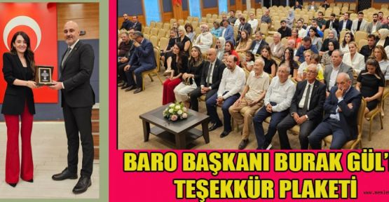 BARO’DA HİZMET ANISINA PLAKET