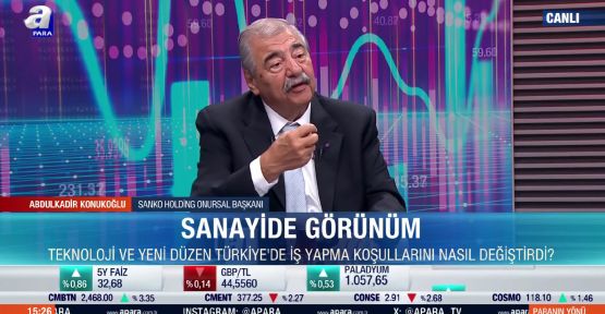 SANKO HOLD. ONURSAL BAŞKANI A. KONUKOĞLU A PARA CANLI YAYININDA