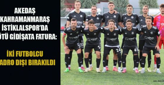 İSTİKLALSPOR’DA FATURA 2 FUTBOLCUYA KESİLDİ