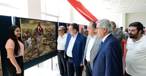 KSÜ’de ‘1071 Malazgirt’ten 15 Temmuz’a Milli Diriliş Destanı Resim Sergisi’ Açıldı
