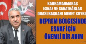 KMESOB BAŞKANI AHMET KUYBU’DAN ESNAFA MÜJDE!